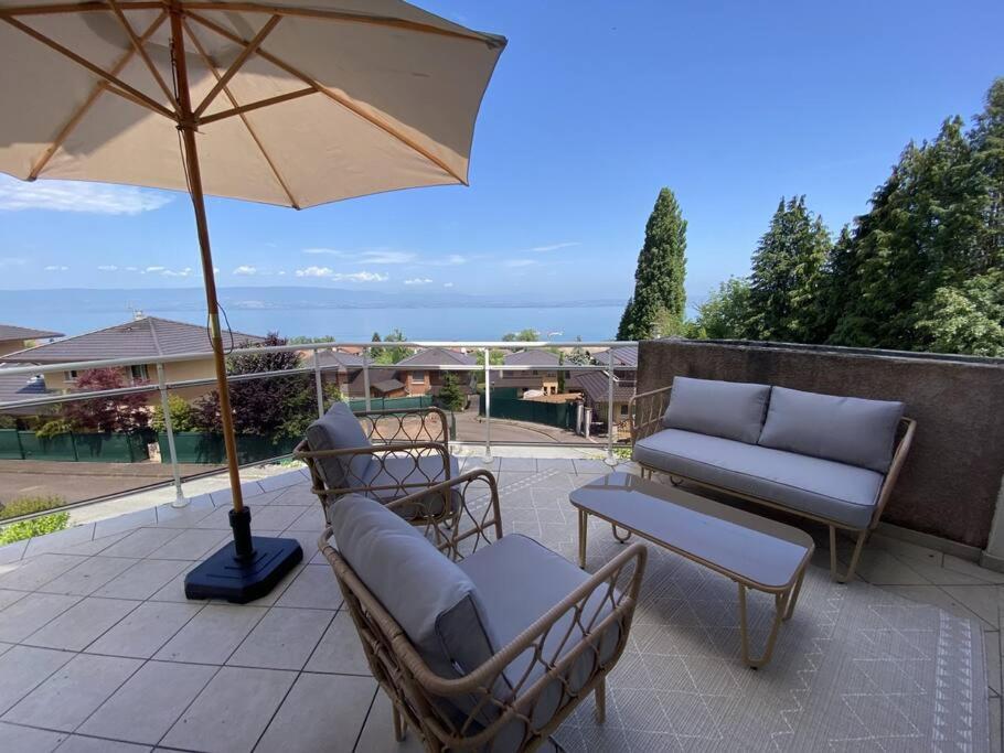 Magnifique Appart Renove Evian Duplex Vue Lac 8 Pers 外观 照片