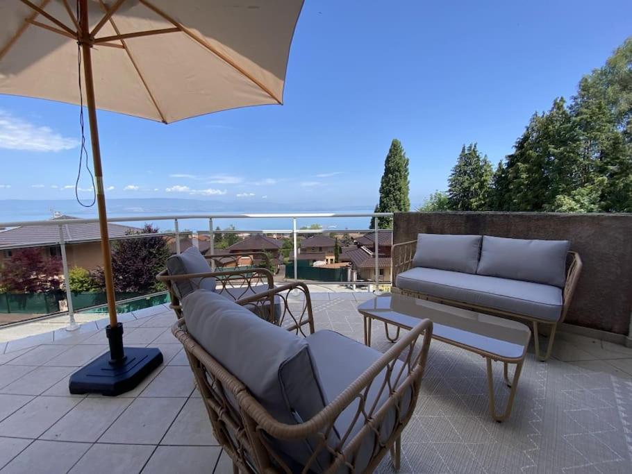 Magnifique Appart Renove Evian Duplex Vue Lac 8 Pers 外观 照片